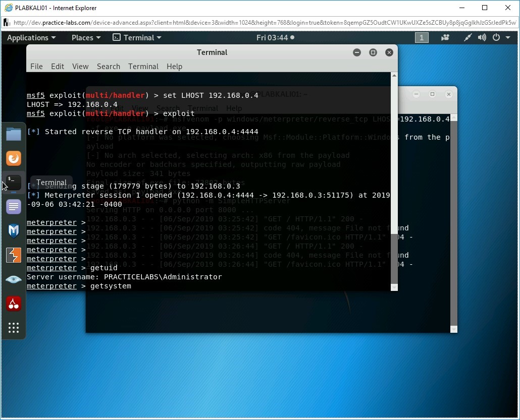 Figure 3.29 Screenshot of PLABKALI01