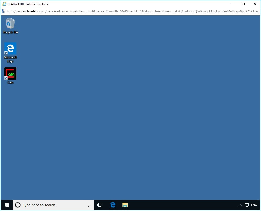 Figure 1.1 Screenshot of PLABWIN10
