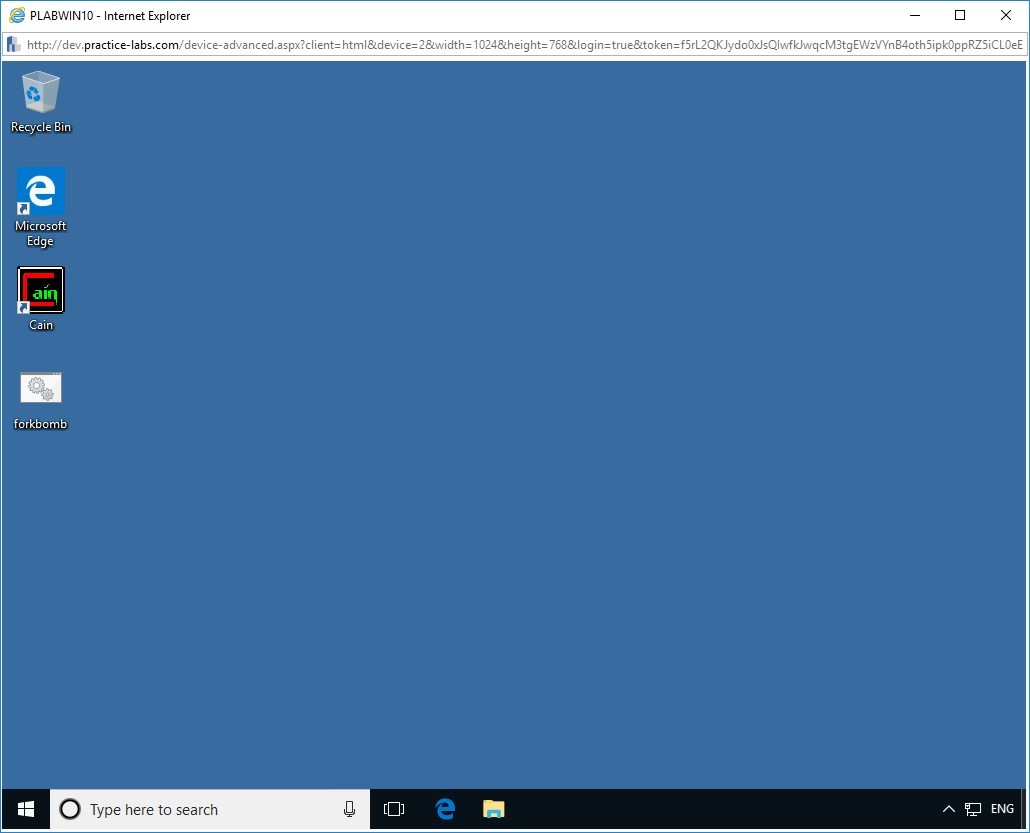 Figure 2.1 Screenshot of PLABWIN10
