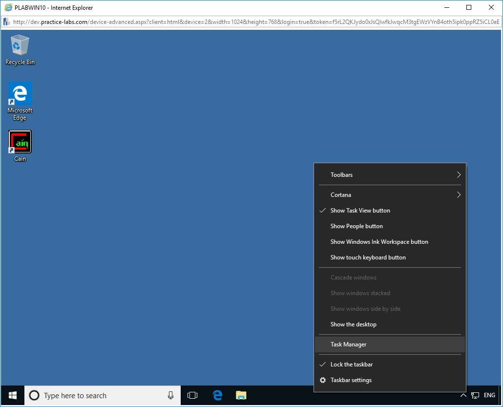 Figure 1.2 Screenshot of PLABWIN10