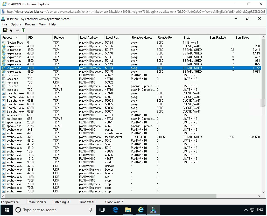 Figure 3.15 Screenshot of PLABWIN10