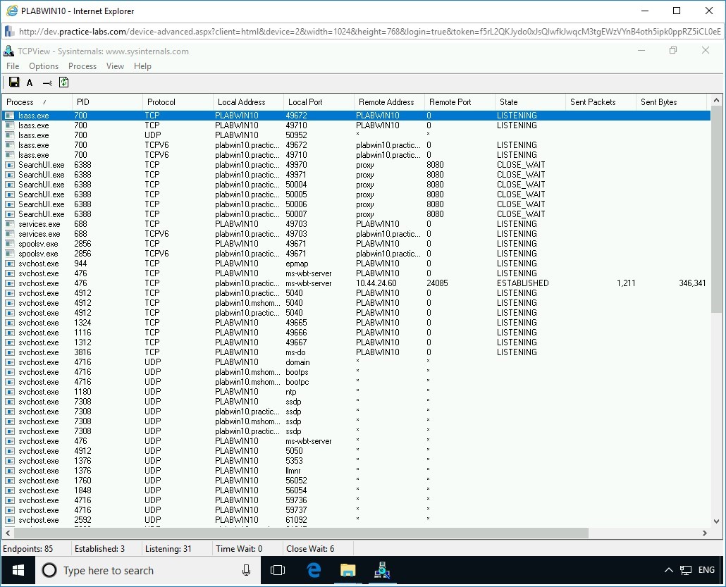 Figure 3.17 Screenshot of PLABWIN10