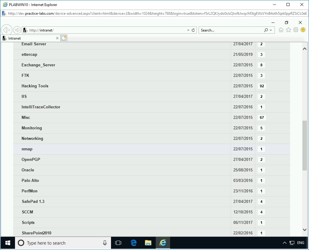 Figure 4.3 Screenshot PLABWIN10