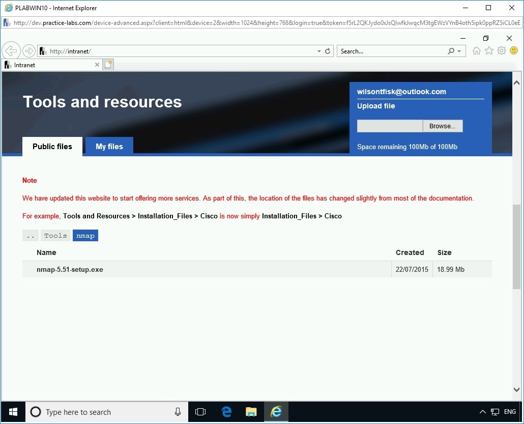 Figure 4.4 Screenshot PLABWIN10