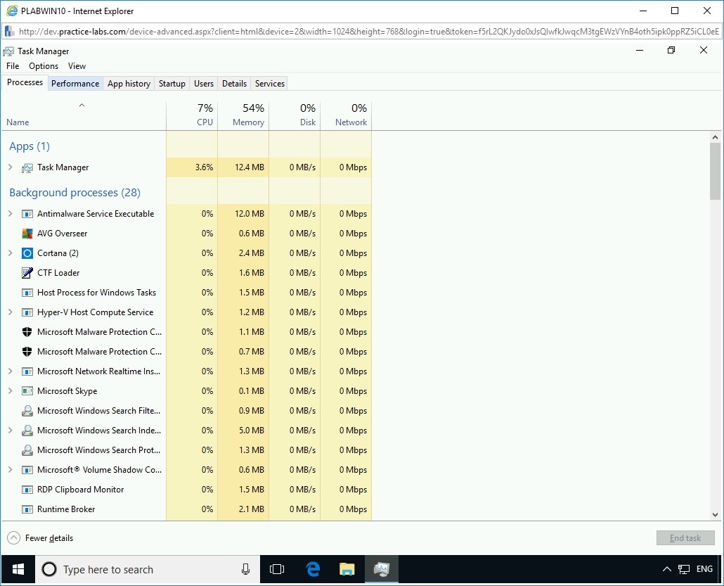 Figure 1.4 Screenshot of PLABWIN10