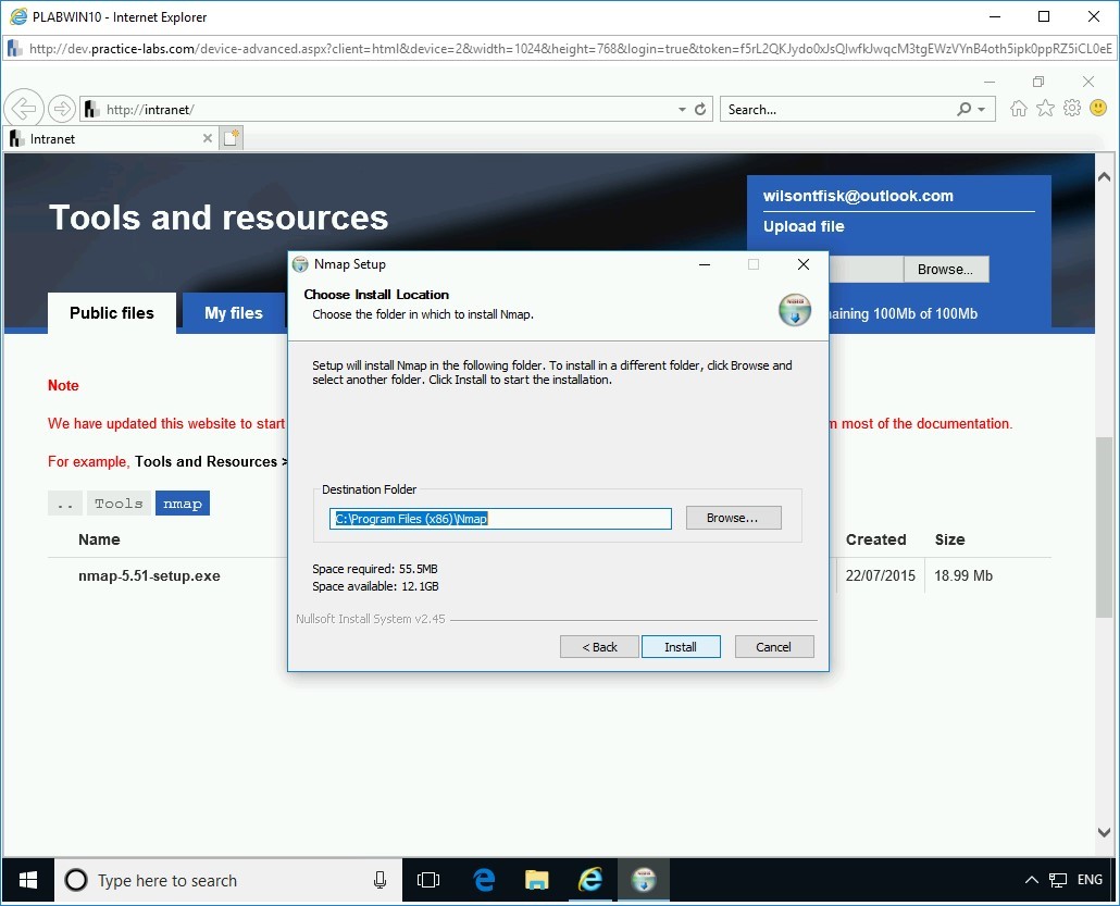 Figure 4.8 Screenshot PLABWIN10