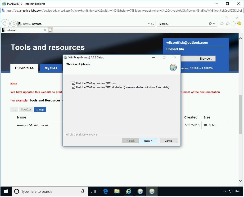 Figure 4.13 Screenshot PLABWIN10