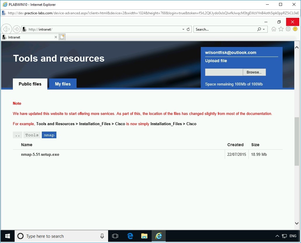 Figure 4.19 Screenshot PLABWIN10