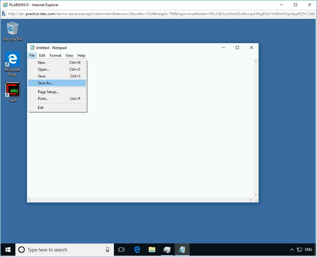 Figure 1.8 Screenshot of PLABWIN10