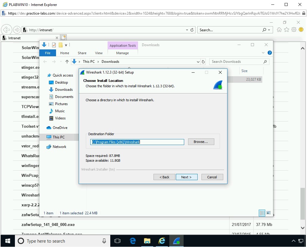 Figure 1.13 Screenshot of PLABWIN10