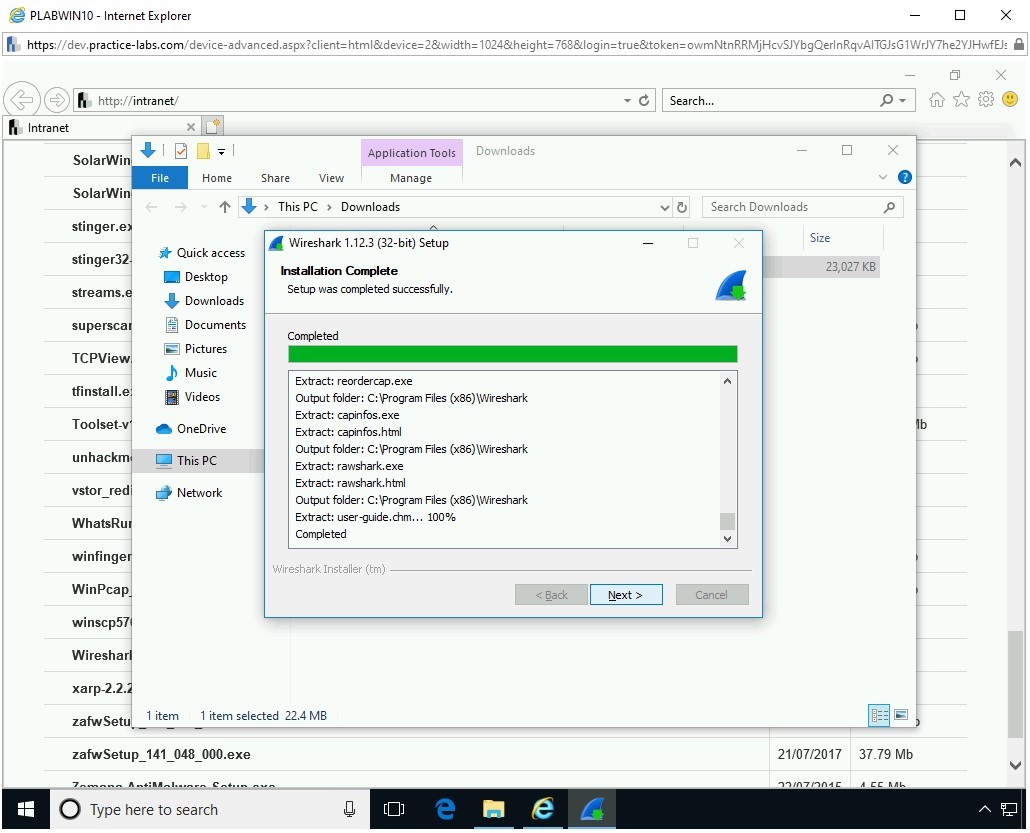Figure 1.21 Screenshot of PLABWIN10