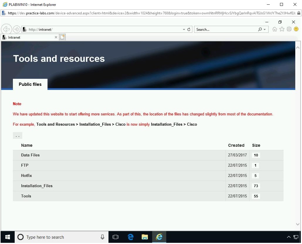 Figure 1.3 Screenshot of PLABWIN10