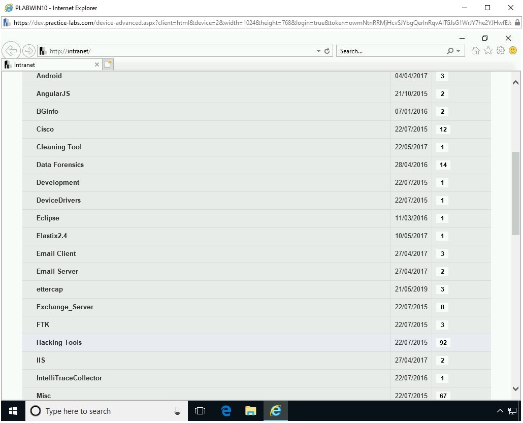 Figure 1.4 Screenshot of PLABWIN10