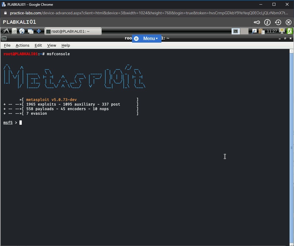 Figure 1.64 Screenshot of PLABKALI01