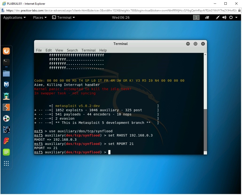 Figure 1.67 Screenshot of PLABKALI01