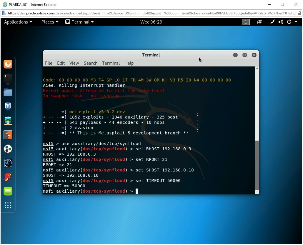 Figure 1.69 Screenshot of PLABKALI01