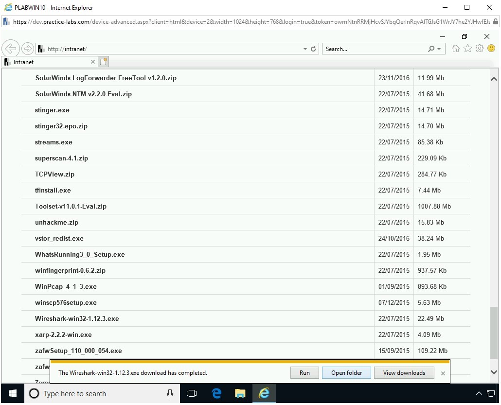 Figure 1.7 Screenshot of PLABWIN10