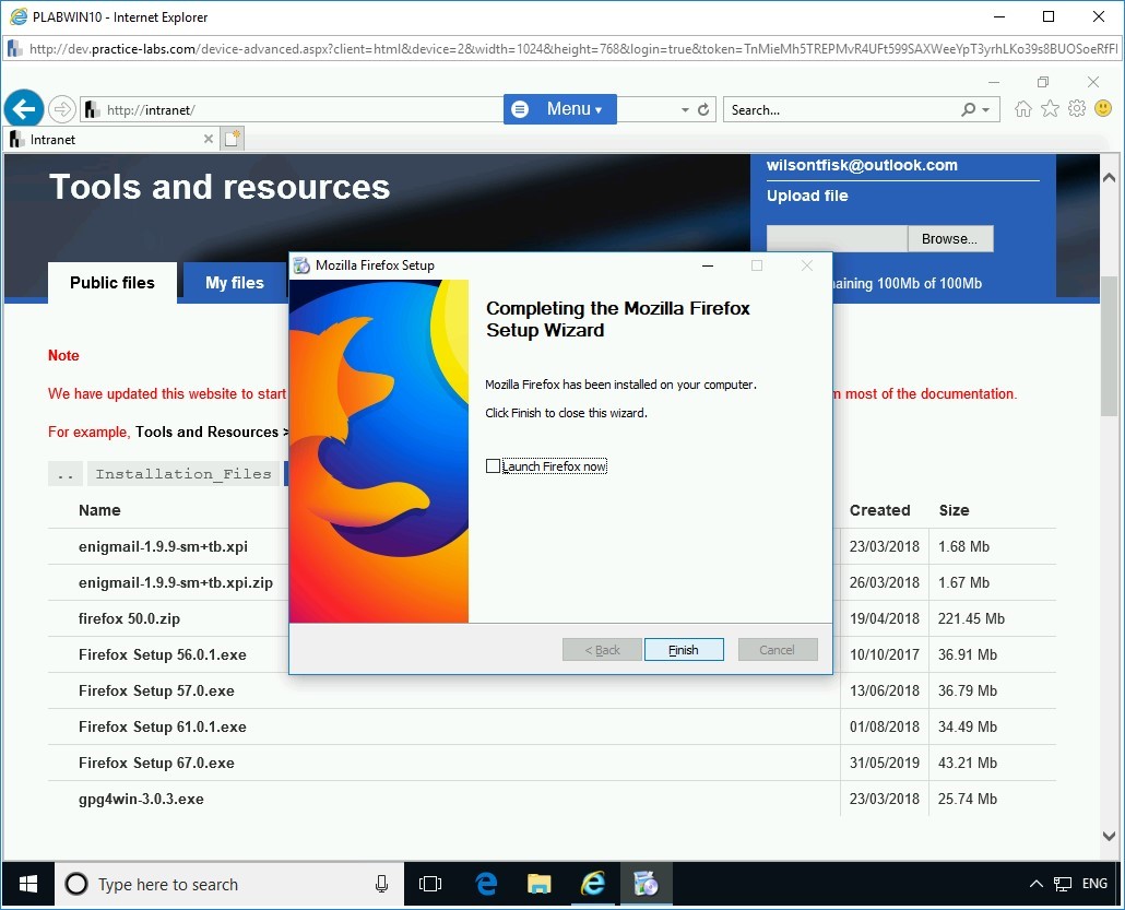 Figure 1.12 Screenshot of PLABWIN10