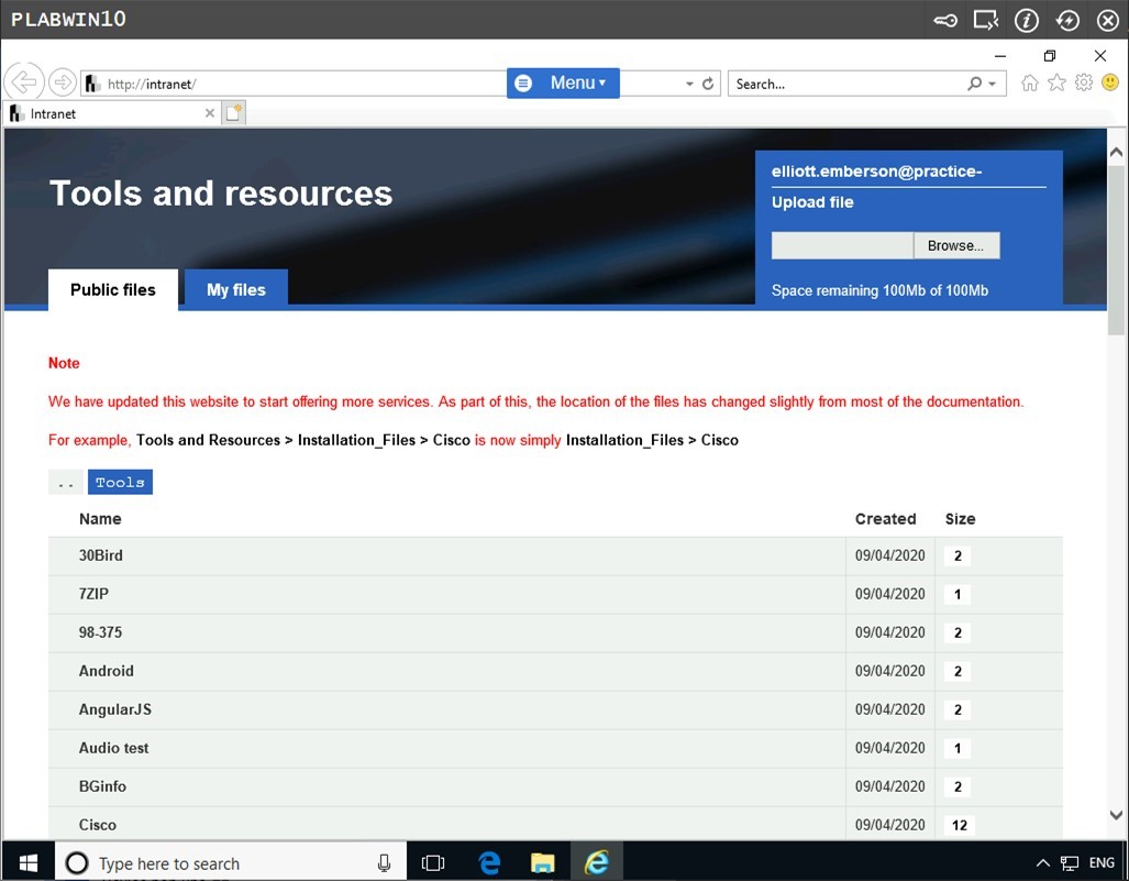 Figure 1.13 Screenshot of PLABWIN10