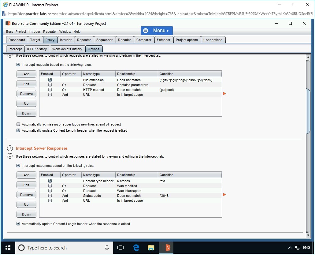 Figure 1.32 Screenshot of PLABWIN10