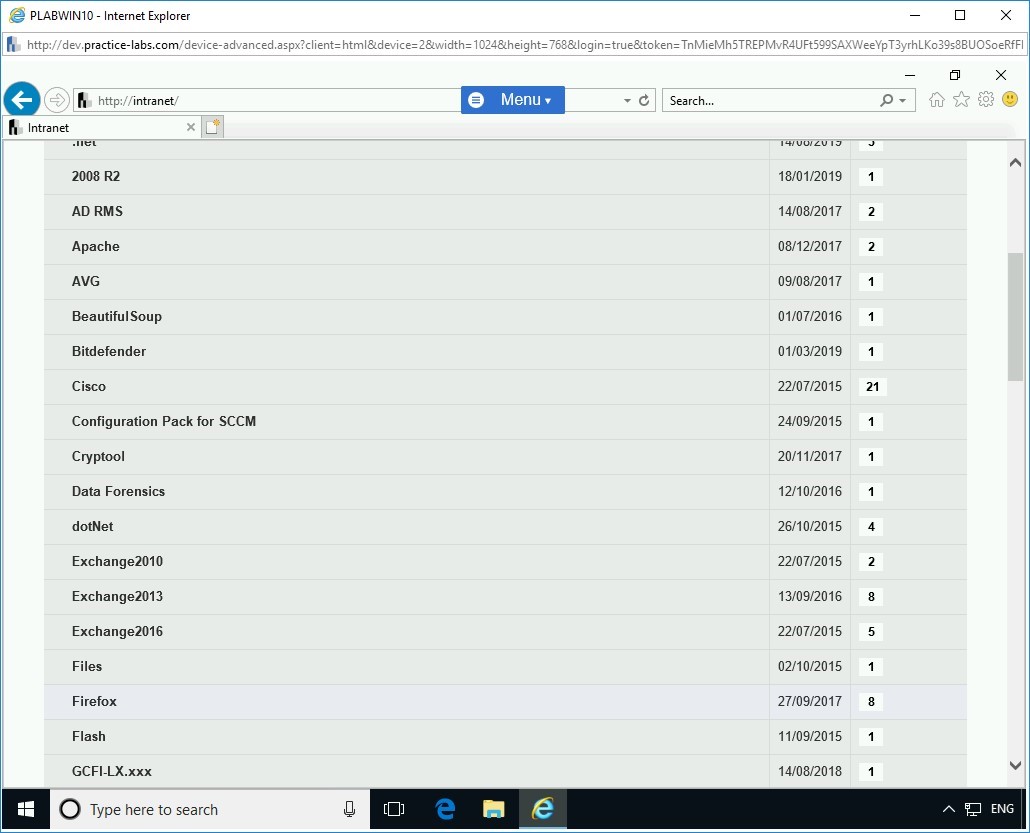 Figure 1.4 Screenshot of PLABWIN10