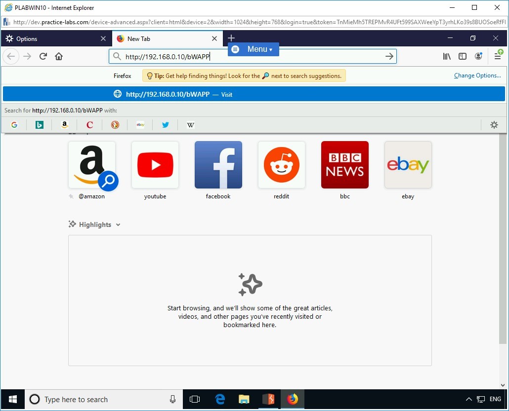Figure 1.50 Screenshot of PLABWIN10