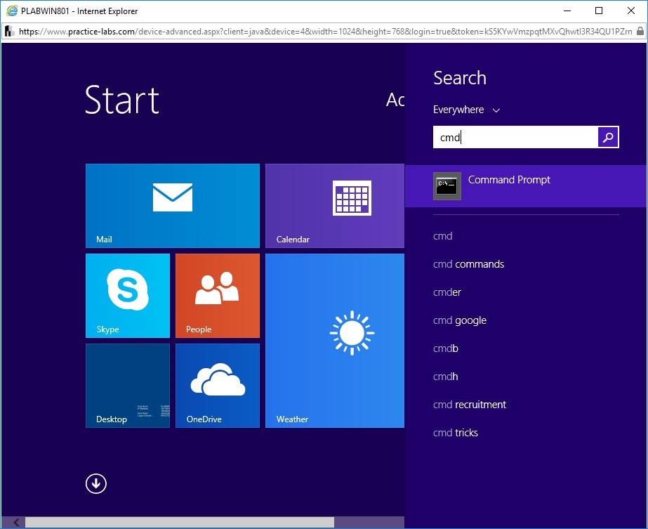 Figure 2.4 Screenshot of the Start menu