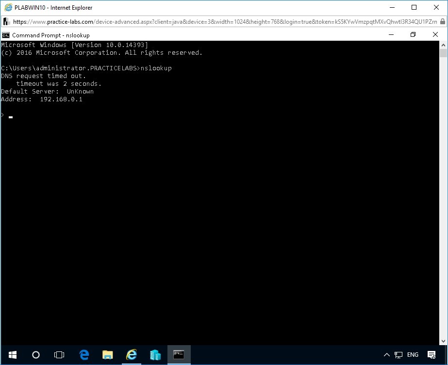 Figure 1.2 Screenshot of the Command Prompt window on PLABWIN10