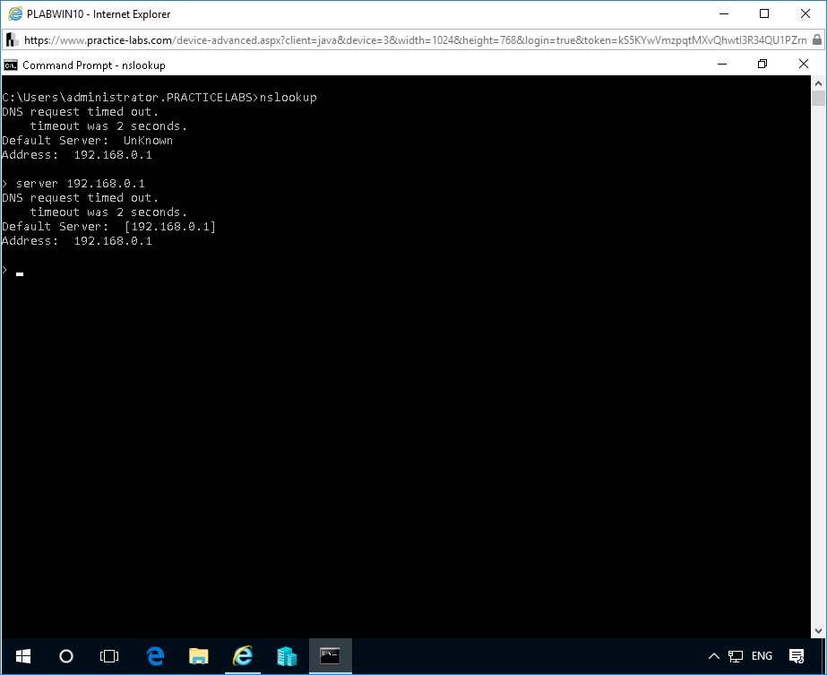 Figure 1.3 Screenshot of the Command Prompt window on PLABWIN10