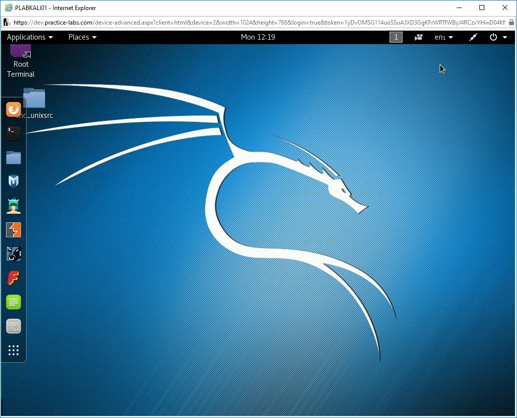 Figure 1.8 Screenshot of PLABKALI01