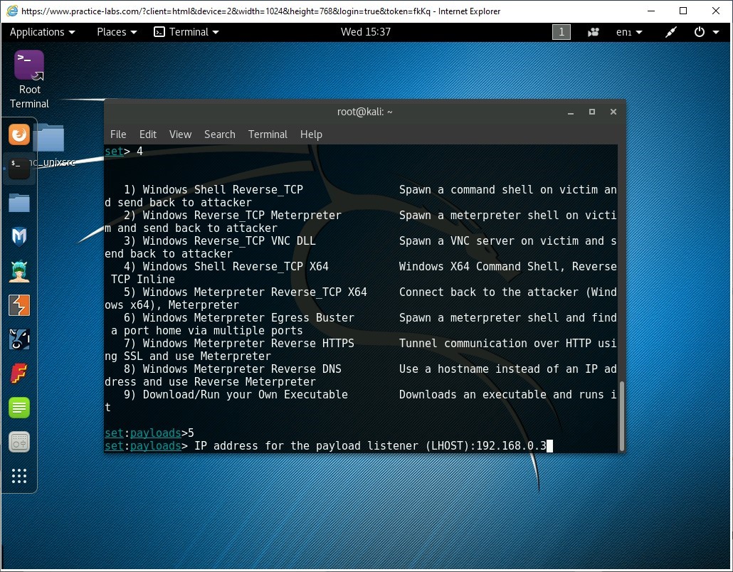 Figure 1.10 Screenshot of PLABKALI01