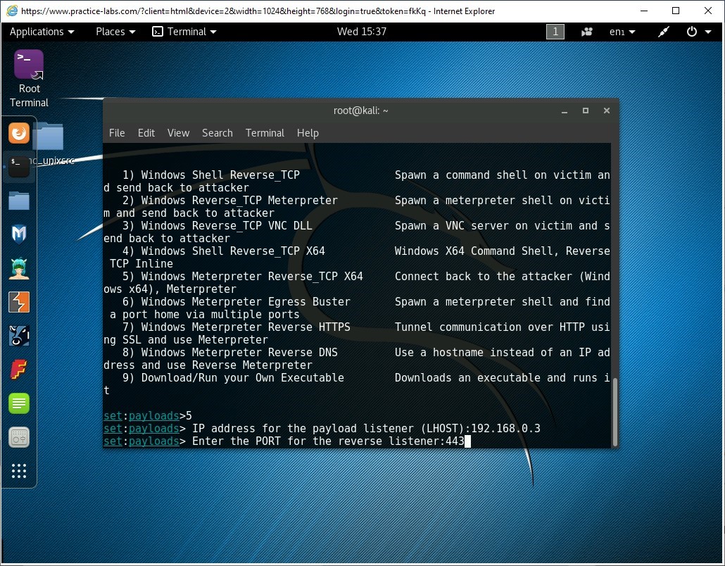 Figure 1.11 Screenshot of PLABKALI01