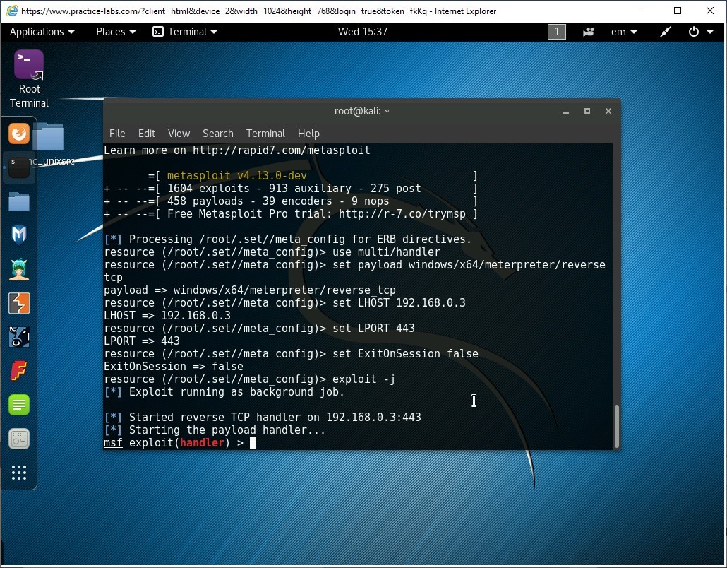 Figure 1.14 Screenshot of PLABKALI01