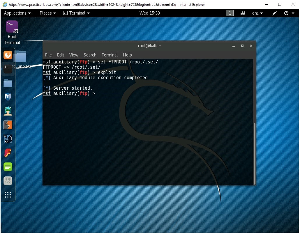 Figure 1.17 Screenshot of PLABKALI01
