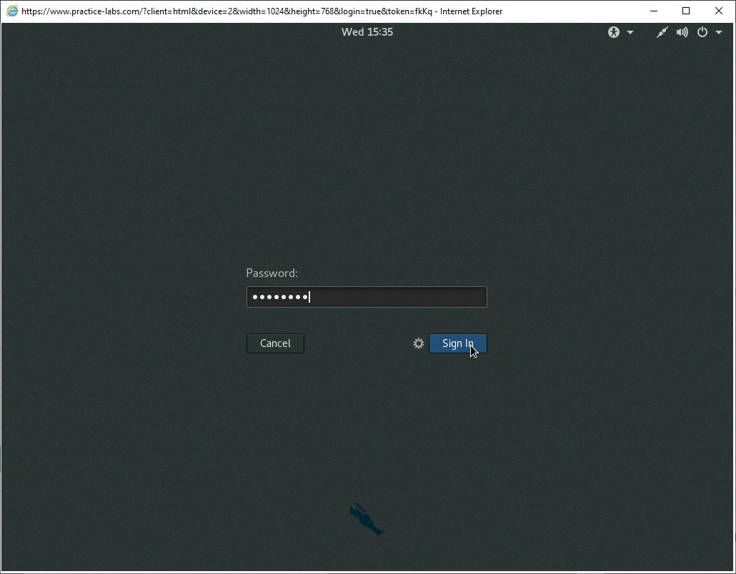 Figure 1.2 Screenshot of PLABKALI01