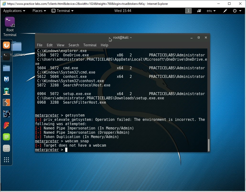 Figure 1.38 Screenshot of PLABKALI01