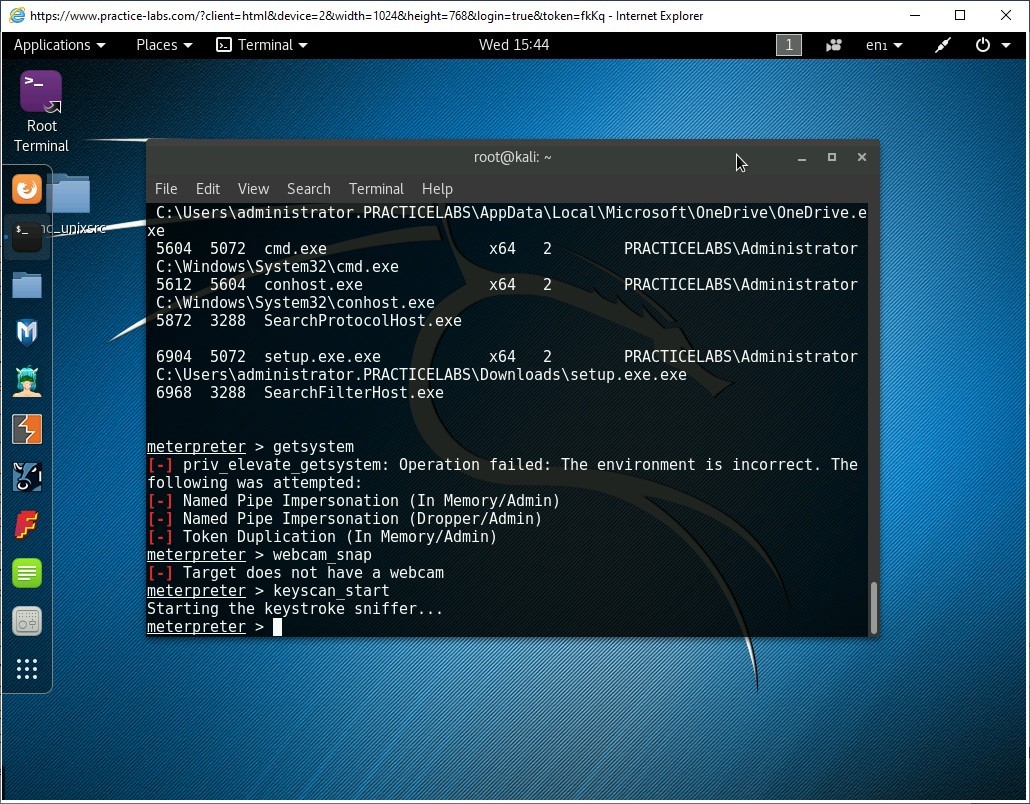 Figure 1.39 Screenshot of PLABKALI01