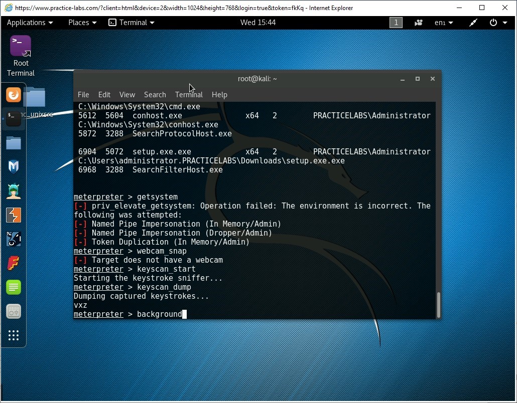 Figure 1.41 Screenshot of PLABKALI01