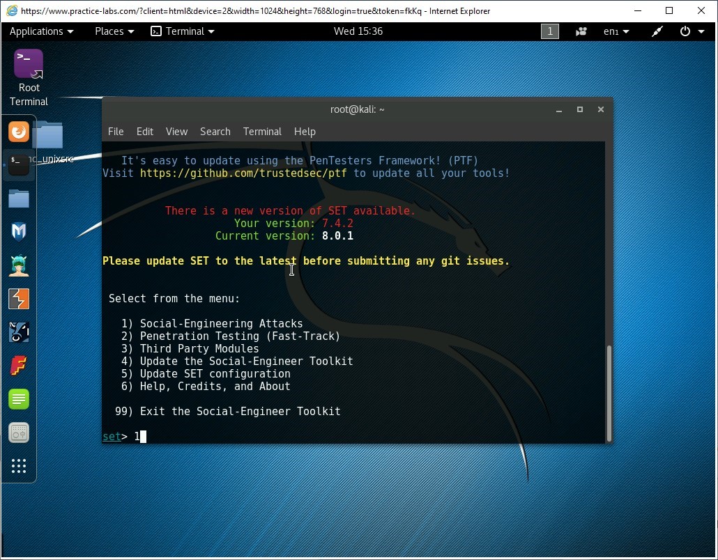 Figure 1.7 Screenshot of PLABKALI01