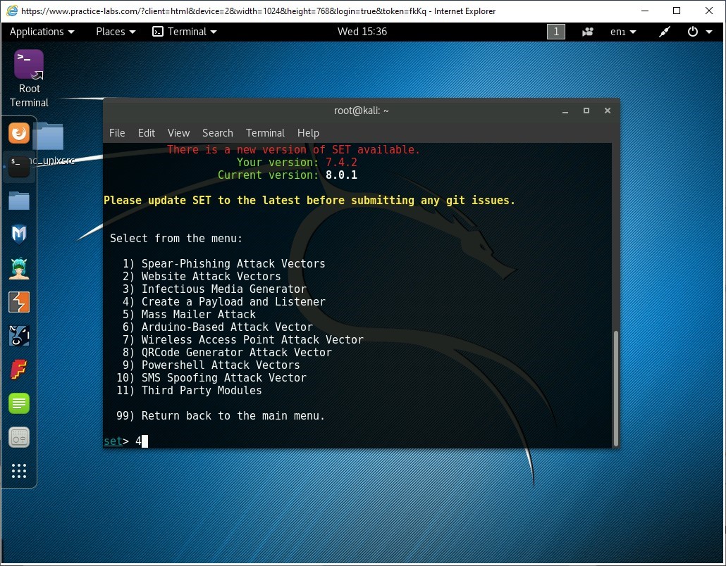 Figure 1.8 Screenshot of PLABKALI01