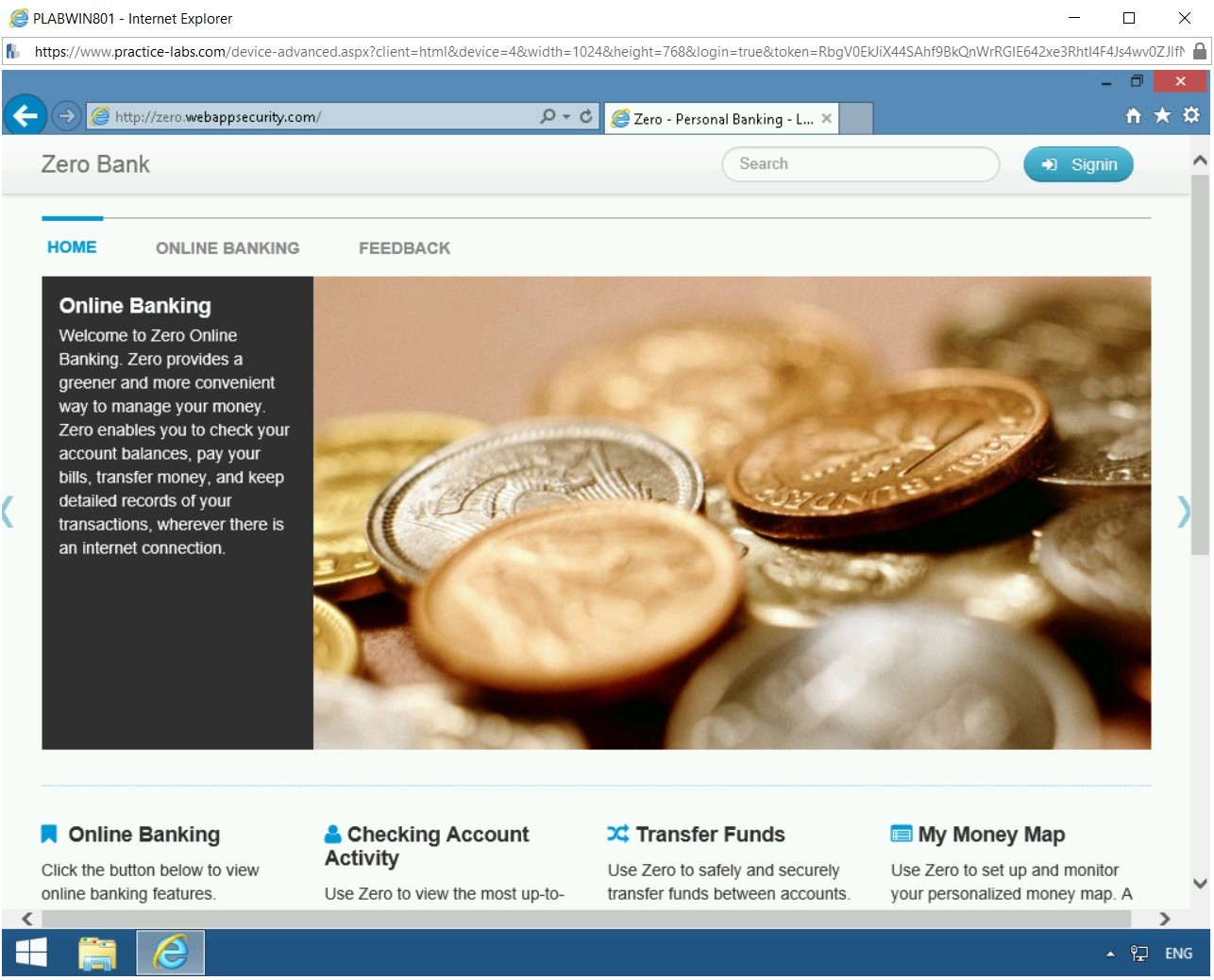 Figure 2.1 Screenshot of PLABWIN801
