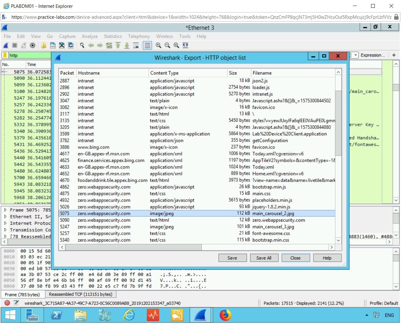 Figure 2.6 Screenshot of PLABDM01