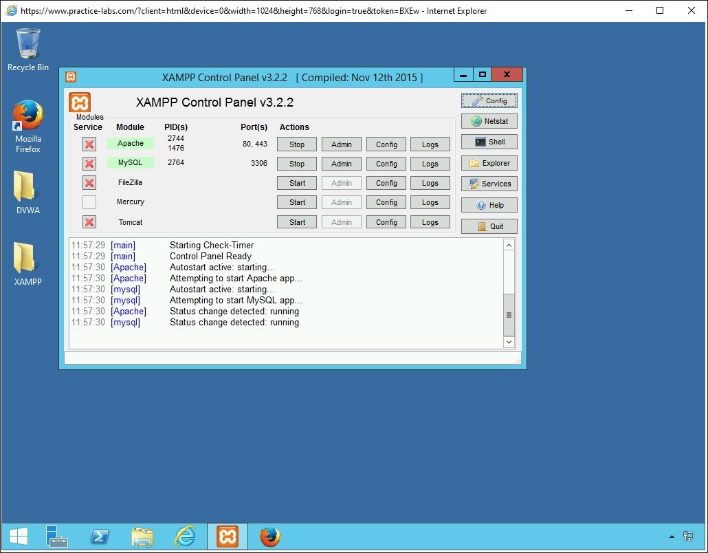 Figure 1.1 Screenshot of PLABSA01