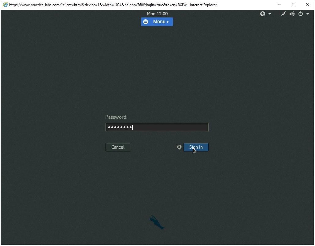 Figure 1.4 Screenshot of PLABKALI01