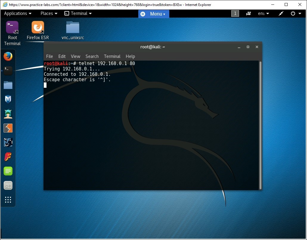Figure 1.6 Screenshot of PLABKALI01